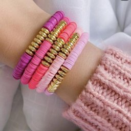 Heishi-Bracelet en perles de disque irrigation polymère pour femme bijoux fantaisie perles en