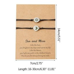 Bracelets d'amitié soleil lune à Distance pour amis cadeau pour lui sa mère et sa fille R3MC