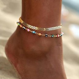 Bracelets de cheville en perles colorées pour femmes style bohème coquillage tortue marguerite