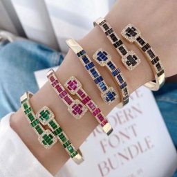 Bracelet en Zircon pour femmes 3 pièces nouveau Style carré cristal tendance luxe