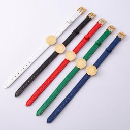 LUIZADA-Montre-bracelet colorée en acier inoxydable avec bracelet pièce de monnaie bijoux de