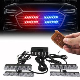 Lampe stroboscopique d'urgence à LED pour voiture de police télécommande sans fil signal flash