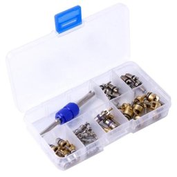Kit d'outils pour enlever les noyaux de Valve de climatisation 39 pièces R12 R134A AC Schrader