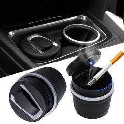 Cendrier de voiture LED multifonction 1 pièce supports de cendres de cigarettes tasse