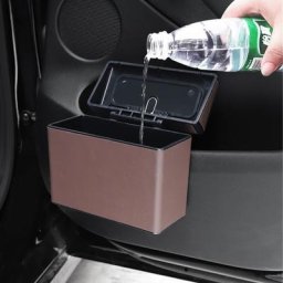 Poubelle de voiture portable avec couvercle mini poubelle étanche automobile support évalué