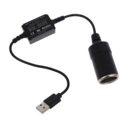 QX2B-Briquet Laguna USB 5V à 12V 18W enregistreur de conduite câble adaptateur d'alimentation