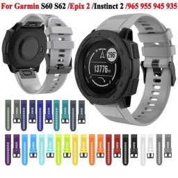 Bracelet en silicone pour Garmin Instinct bracelet de montre dégagement rapide S62 S60 Epix 2