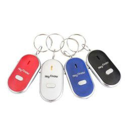 Porte-clés Anti-perte sifflet sans fil lumière Led torche contrôle du son détecteur de clé