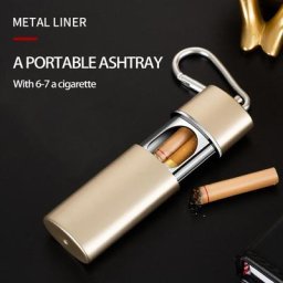 QuestionPocketed-Cendrier avec doublure en métal sans fumée porte-clés ultraléger rangement