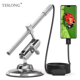 Microscope numérique USB caméra de grossissement Teslong 10X à 200X avec support loupe de pièce