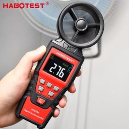 Anémomètres numériques LCD rétroéclairés jauge de vitesse du vent compteur de volume d'air
