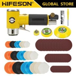 HIFESON-Mini Ponceuse à Air Orbitale Faite "" Polisseuse Pneumatique Broyeur Planche Touriste
