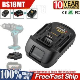 Adaptateur de batterie pour outils électriques convertisseur avec USB Bosch 18V à Makita 18V
