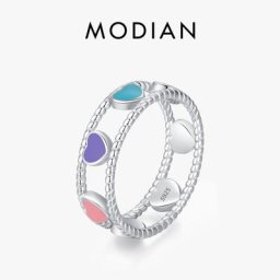 MODIAN – bague en argent Sterling 925 véritable pour femme bijoux fins Paraiba Tourmaline de