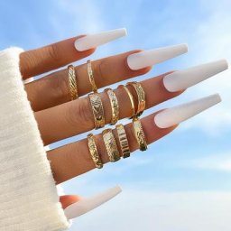 Ensemble de bagues en cristal style Boho pour femmes bagues géométriques bijoux de fête de mariage