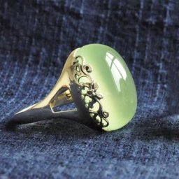 Bague en argent incrusté de cristal vert original pour femme 600 modèles atmosphère rétro