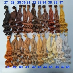 Cheveux de poupée russe faits à la main résistant à la chaleur gros cheveux bouclés pour 1/3 1/4
