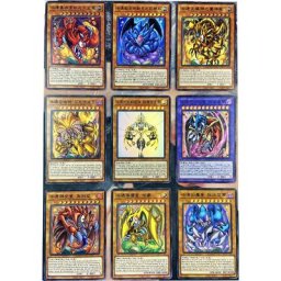 Cartes flash réfractives de dessin animé Yu Gi Oh dieu égyptien Holactie le créateur de la
