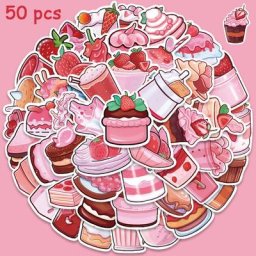Autocollants Esthétiques pour Enfants Rose Mignon Dessert Fille Style INS Décalcomanies pour