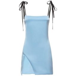 The Attico Robe Courte En Satin Doublé