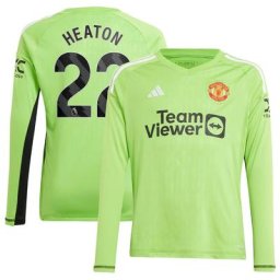 Maillot de gardien de but Manchester United Domicile 2023-24 - Enfant avec flocage Heaton 22