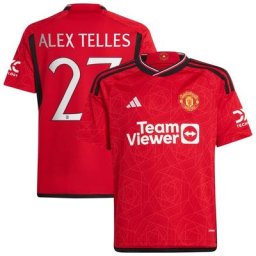 Maillot Manchester United Cup adidas Domicile 2023-24 - Enfants avec flocage Alex Telles 27