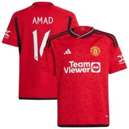 Maillot Manchester United Cup adidas Domicile 2023-24 - Enfants avec flocage Amad 16