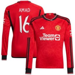 Maillot Manchester United Cup adidas Domicile 2023-24 - Enfants - Manches longues avec flocage Amad 16