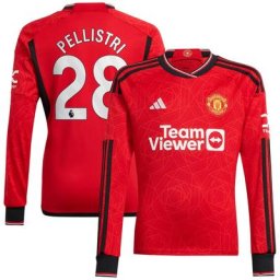Maillot Domicile Manchester United 2023-24 - Enfant - Manches longues avec flocage Pellistri 28