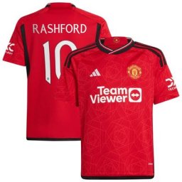 Manchester United Cup adidas Home Shirt 2023-24 - Kids with Rashford 10 printing