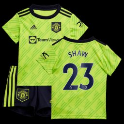 Baby troisième tenue Manchester United 2022-23 avec flocage Shaw 23