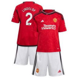 Mini tenue Domicile Manchester United 2023-24 avec flocage Lindelof 2