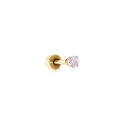Piercing D'oreilles Acier Doré Piia Oxyde De Zirconium