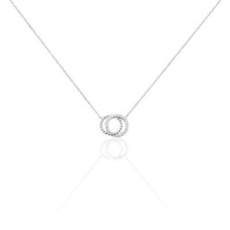 Collier Magou Argent Blanc Oxyde De Zirconium