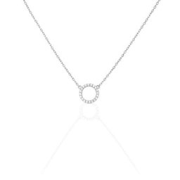 Collier Lim Or Blanc Oxyde De Zirconium