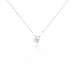 Collier Eliana Or Blanc Topaze Et Oxyde De Zirconium