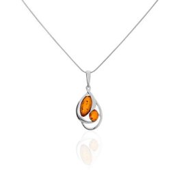 Collier Argent Blanc Hailey Ambre