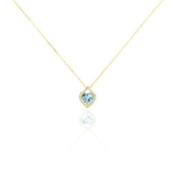Collier Rosaline Or Jaune Topaze Et Oxyde De Zirconium
