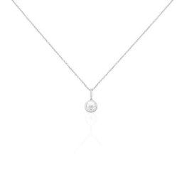 Collier Mathie Argent Blanc Perle De Culture Et Oxyde De Zirconium
