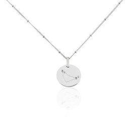 Collier Astr Argent Oxydes De Zirconium
