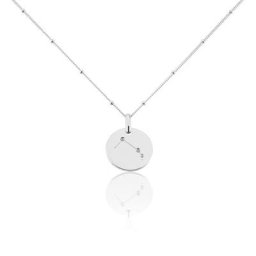 Collier Astr Argent Oxydes De Zirconium