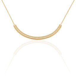 Collier Marie-baptistine Plaqué Or Jaune Oxyde De Zirconium