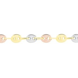 Collier Dami Maille Grain De Cafe Or Tricolore