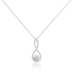 Collier Shaeen Or Blanc Diamant