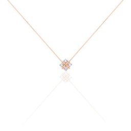 Collier Gladysse Or Rose Oxyde De Zirconium