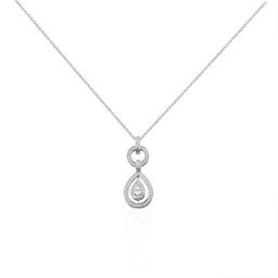 Collier Edward Argent Blanc Oxyde De Zirconium