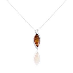 Collier Vyara Argent Blanc Ambre