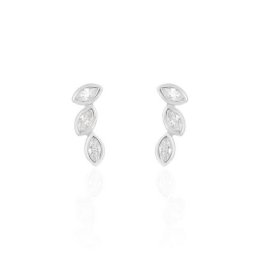 Bijoux D'oreilles Elohane Argent Blanc Oxyde De Zirconium