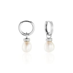 Boucles D'oreilles Pendantes Argent Blanc Iribert Perles De Culture