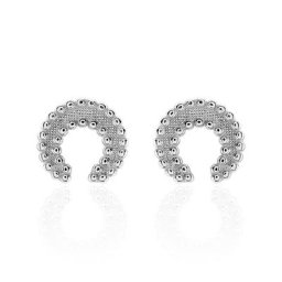 Boucles D'oreilles Puces Vaea Argent Blanc
